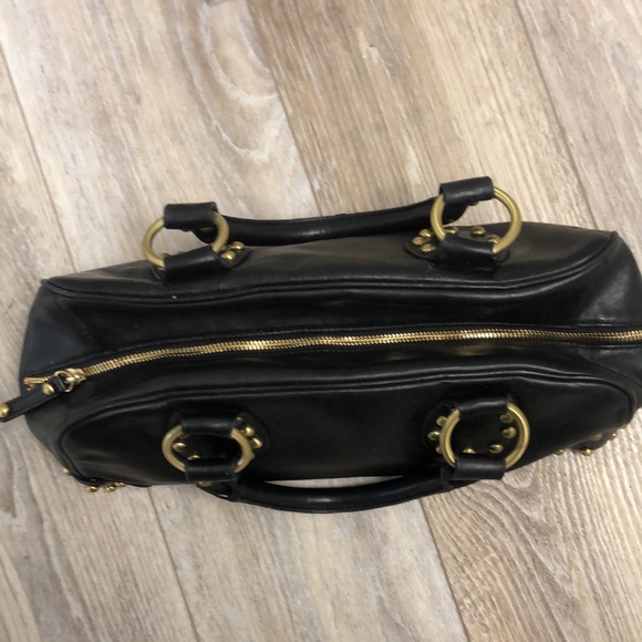 Authentic VTG Kooba Black Leather Studded Handbag - Picture 10 of 11